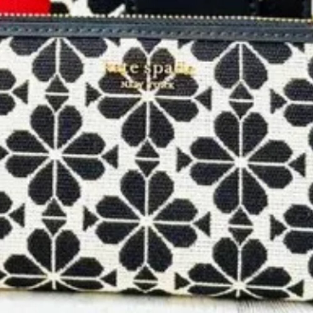 Kate Spade Flower Jacquard Stripe Manhattan  Wallet